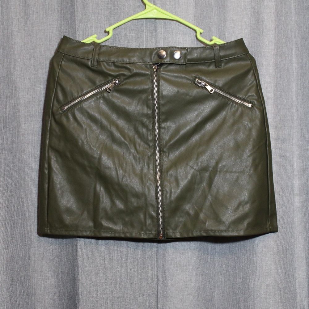 Faux Leather Skirt, size medium